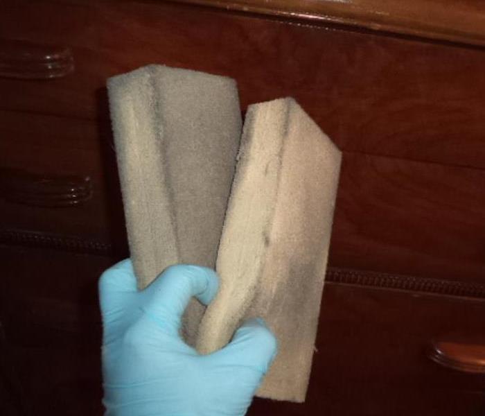 Chemical Sponges Removing Soot From Furnishings